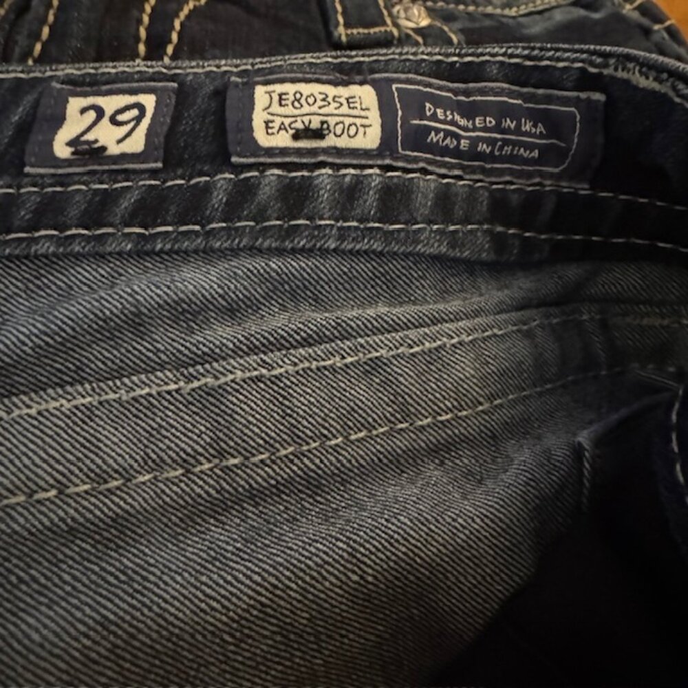 Miss Me Easy Boot Embroidered Rhinestone Jeans Size 29 - Picture 3 of 7